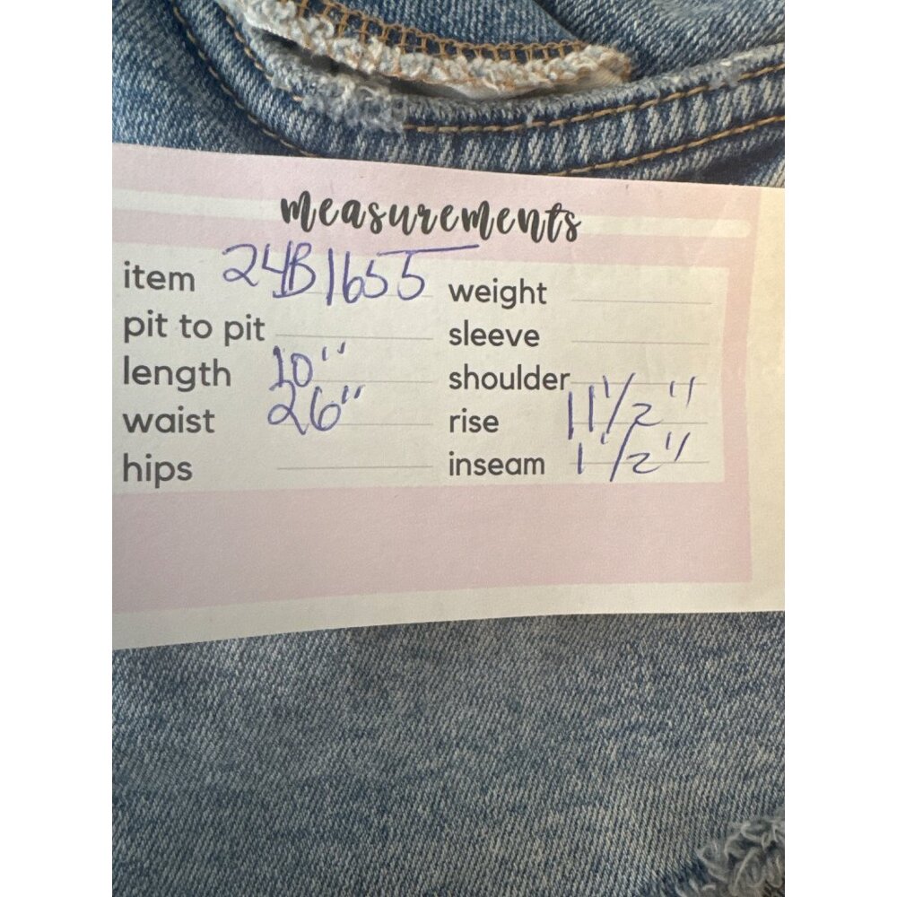 2/$30 ZARA Size 4 Light Blue High-Waisted Distressed Denim Shorts - Picture 5 of 11